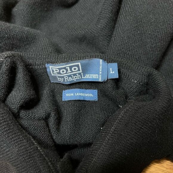 Vintage 90s Polo Lambswool Collared Sweater Pullover Large - Picture 10 of 10